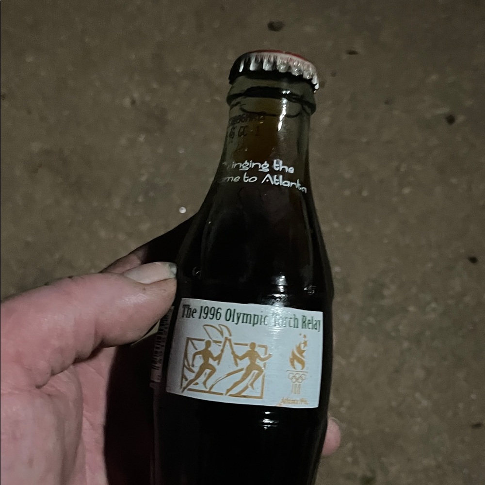 Coca-Cola 1996 Olympic Torch Relay Bottle - Black and Gold